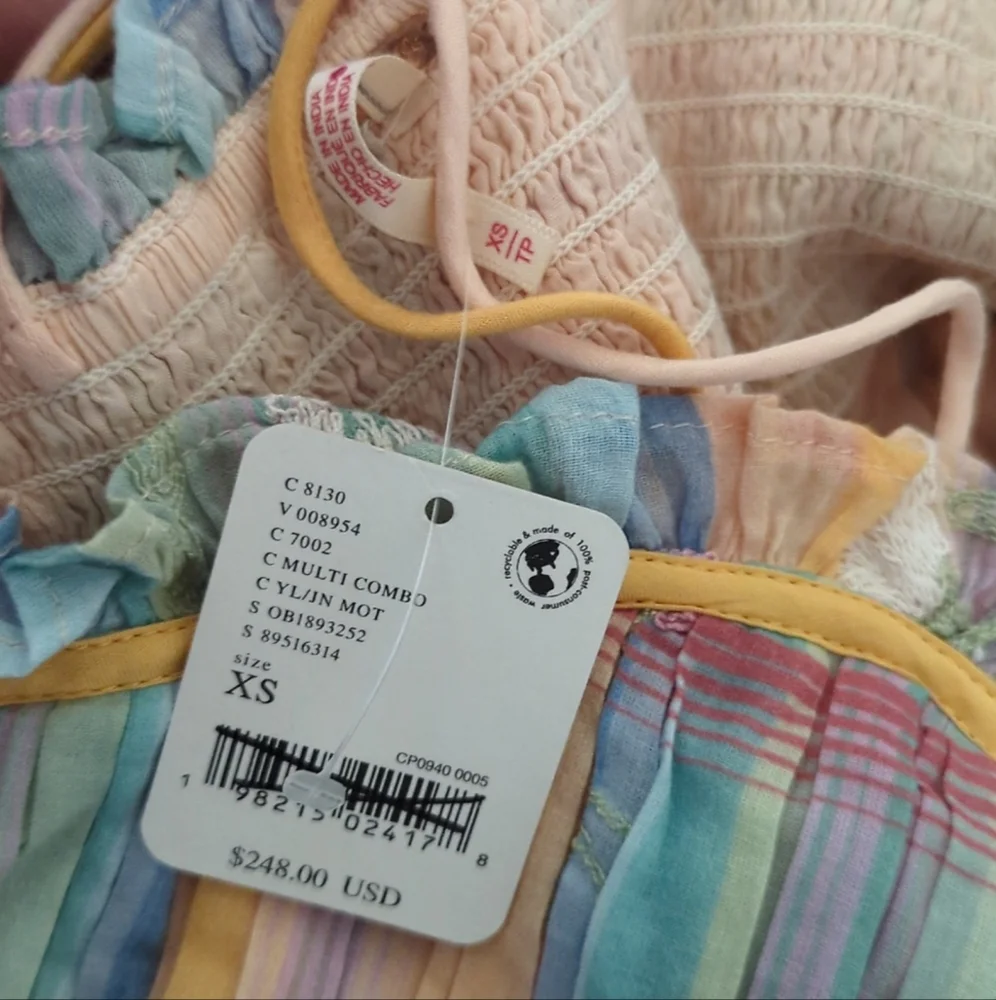 NWT RARE Free People Willow Maxi Dress in Multi ASO Bravo - Picture 11 of 14